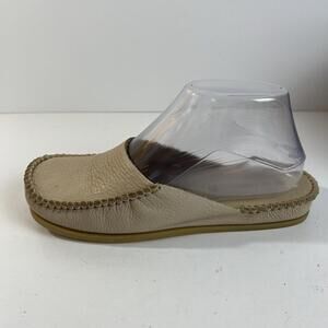 Soul Of Africa Shoes Womens Size 6.5 Slip On Moccasin Mule Tan Leather Eur 37